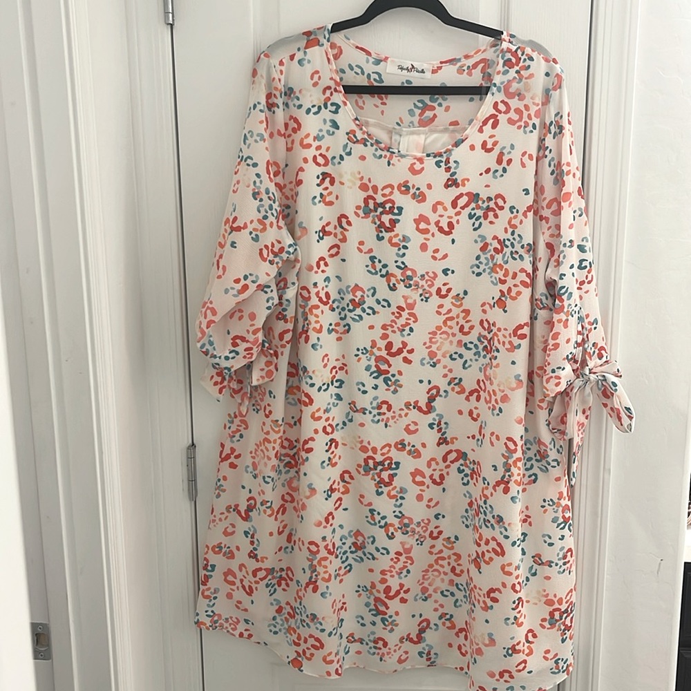 Multi-color leopard print mini dress